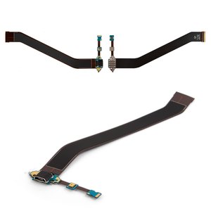 Шлейф для Samsung P5200 Galaxy Tab3, P5210 Galaxy Tab3, конектора зарядки, з компонентами, Original PRC 
