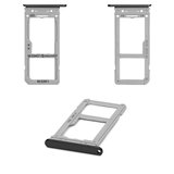 Держатель SIM-карты для Samsung G950FD Galaxy S8, G955FD Galaxy S8 Plus, черный, midnight Black, dual SIM