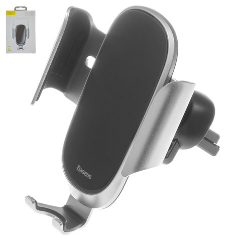 Автомобильный держатель Baseus, серебристый, на дефлектор, выдвижной, #SUYL WL0S