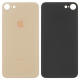Задняя панель корпуса для iPhone 8, золотистая, не нужно снимать стекло камеры, big hole