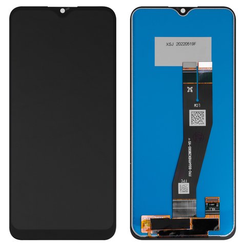Дисплей для Samsung A025F DS Galaxy A02s, M025 Galaxy M02s, чорний, Best copy, без рамки, Сopy, з чорним шлейфом, 160,5x72 mm 
