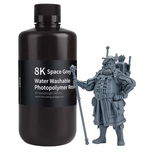 Фотополимерная смола для 3D принтера ELEGOO 8K Space Grey водосмываемая , 1 кг