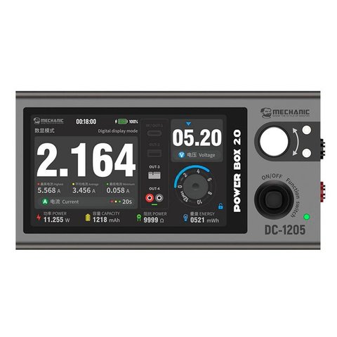 Лабораторный блок питания Mechanic Power Box 2.0, 45W, Type C, PD, 12 V, 5A портативний, акумулятор 10000mAh 