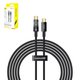 USB кабель Baseus Explorer, 2xUSB тип-C, 100 см, 100 Вт, черный, с функцией автовыключения, в нейлоновой оплетке, #P10319703111-00
