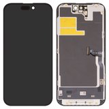Дисплей для iPhone 14 Pro, чорний, з рамкою, High Copy, без помилки, (OLED), DD-OLED OEM soft, 120Hz, diagnosable