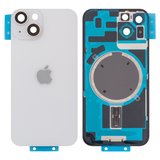 Задня панель корпуса для iPhone 14, біла, із склом камери, Original (PRC), Starlight, small hole