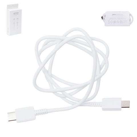 USB кабель EP DG977, 2xUSB тип C, 100 см, 5 А, білий, service pack box