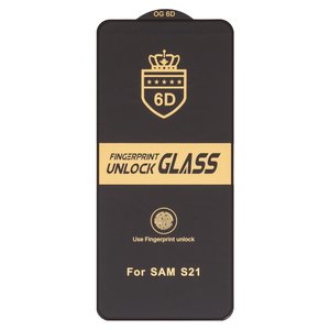 Захисне скло ESD 6D для Samsung G991 Galaxy S21 5G, сумісне з чохлом, Full Glue, Anti Static, без упаковки , чорний
