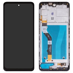 Дисплей для Motorola Moto G60, черный, с рамкой, Box 