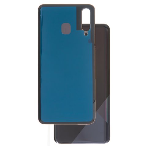 Housing Back Cover compatible with Samsung A307F DS Galaxy A30s, black, prism crush black 
