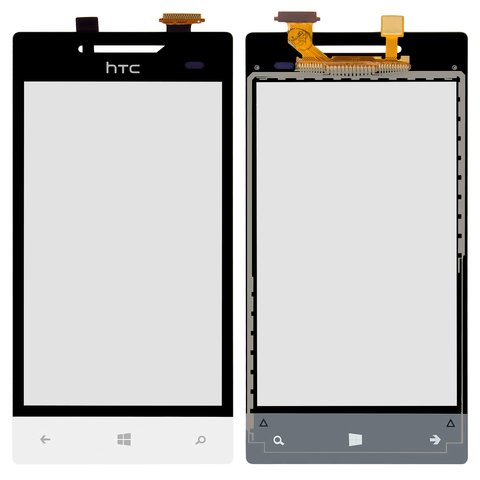 Touchscreen compatible with HTC A620e Windows Phone 8S, white 