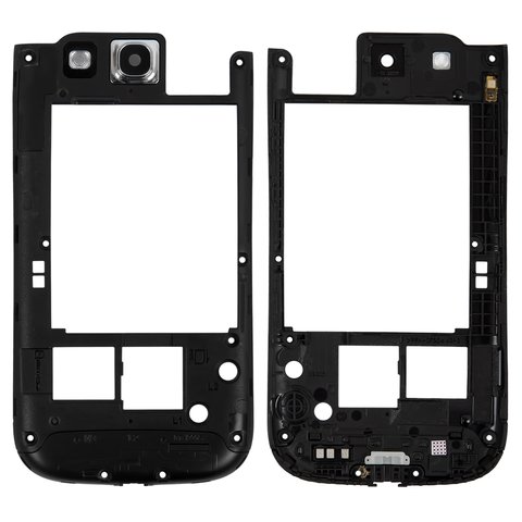 Housing Middle Part compatible with Samsung I9305 Galaxy S3, black 