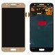 LCD compatible with Samsung J500 Galaxy J5, (golden, without frame, Original (PRC), original glass)