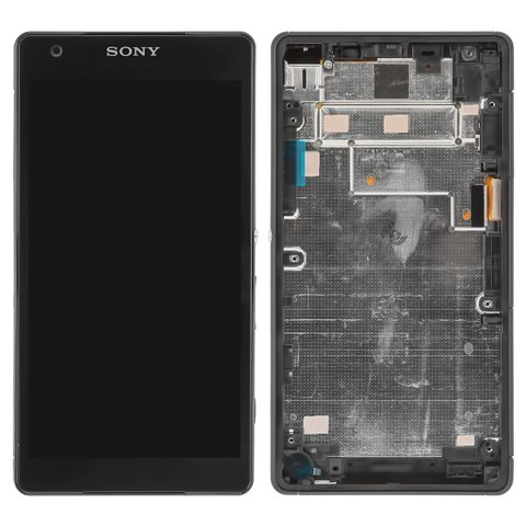 LCD compatible with Sony D6563 Xperia Z2a, black, with frame 