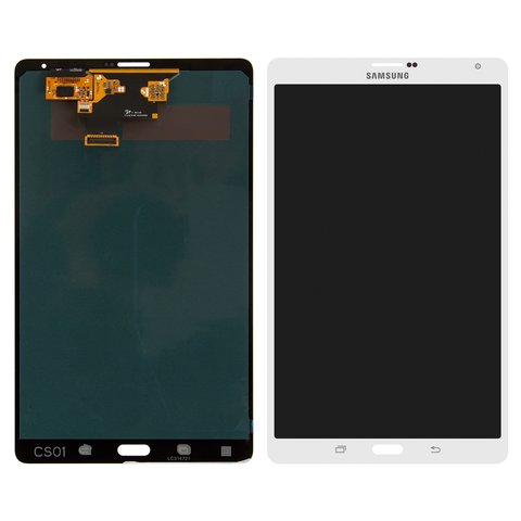 LCD compatible with Samsung T705 Galaxy Tab S 8.4 LTE, white, version 3G , without frame 