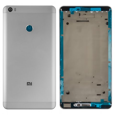 Carcasa puede usarse con Xiaomi Mi Max, plateado, blanco, 2016001, 2016002, 2016007