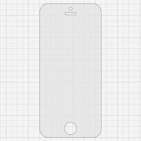 Защитное стекло All Spares для Apple iPhone 5, iPhone 5C, iPhone 5S, iPhone SE, 0,26 мм 9H, матовый