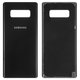 Panel trasero de carcasa puede usarse con Samsung N950F Galaxy Note 8, negra, midnight black