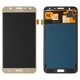 Pantalla LCD puede usarse con Samsung J700 Galaxy J7, dorado, sin ajuste de brillo, sin marco, Copy, (TFT)