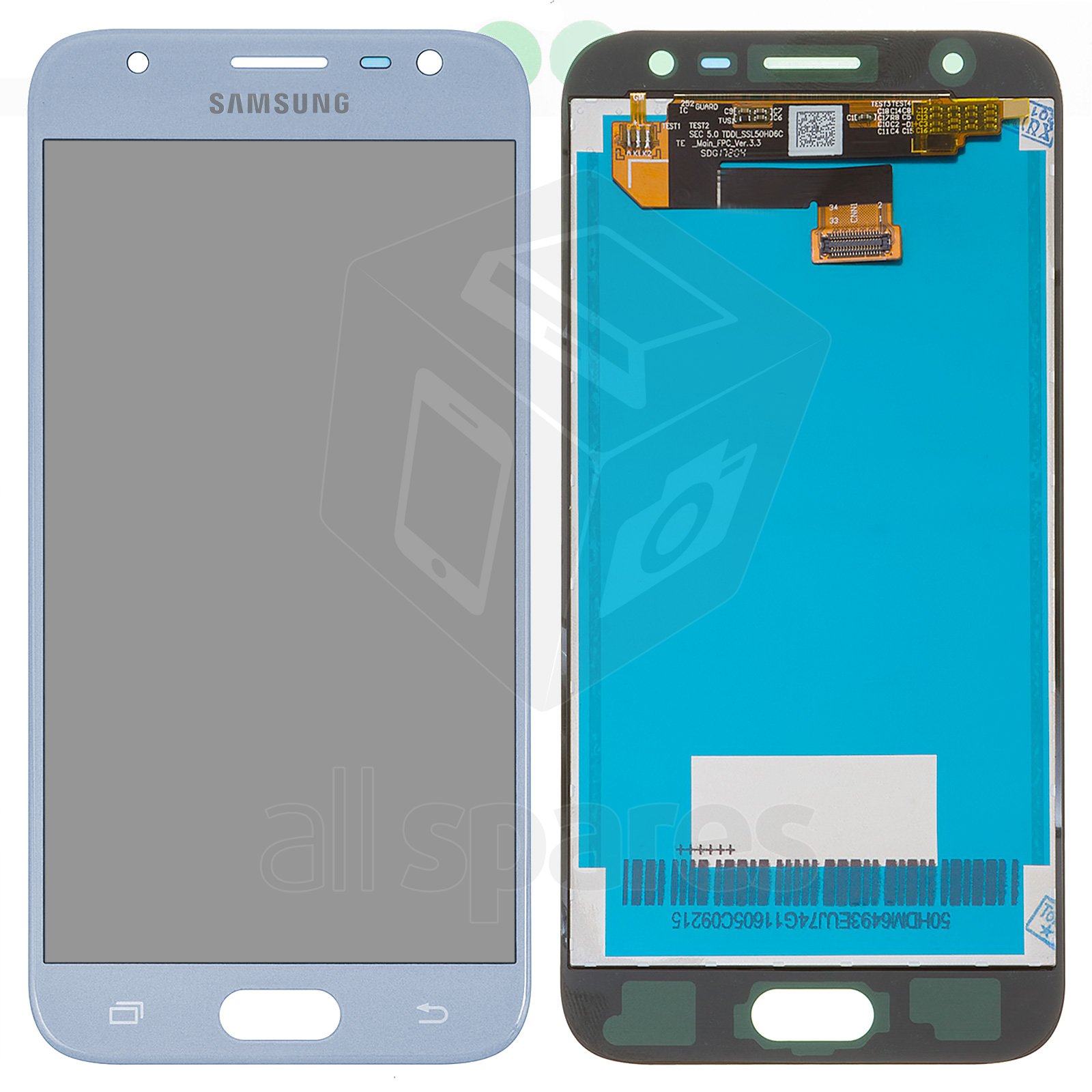 Lcd Compatible With Samsung J330 Galaxy J3 17 Blue With Touchscreen Original Change Glass All Spares
