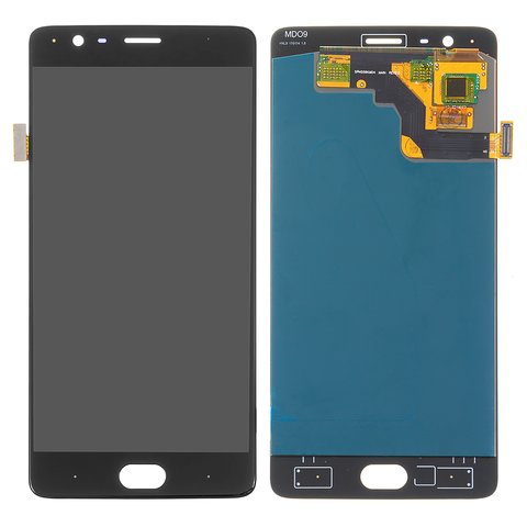 LCD compatible with OnePlus 3 A3003, 3T A3010, black, without frame, High Copy, OLED  