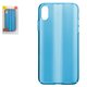 Чехол Baseus для iPhone X, синий, с переливом, матовый, пластик, #WIAPIPHX-JG03