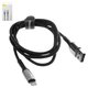 USB кабель Baseus Horizontal, USB тип-A, Lightning, 100 см, 2,4 А, черный, #CALSP-B01