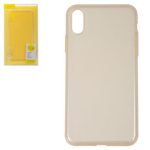Case Baseus compatible with iPhone XR, golden, transparent, silicone  #ARAPIPH61 B0V