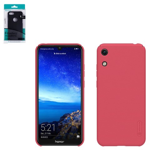 Case Nillkin Super Frosted Shield compatible with Huawei Honor Play 8a, red, with support, matt, plastic  #6902048172593