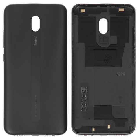 Housing Back Cover compatible with Xiaomi Redmi 8A, black, MZB8458IN, M1908C3KG, M1908C3KH 