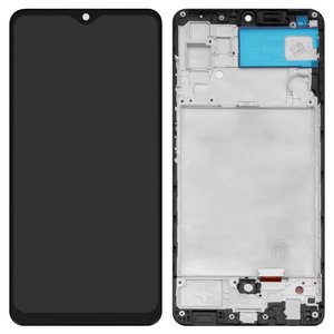 LCD compatible with Samsung A325 Galaxy A32, black, with frame, High Copy, with wide edge, OLED 6,36"  