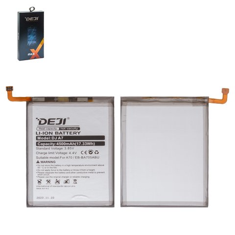 Battery Deji EB BA705ABE compatible with Samsung A705F DS Galaxy A70, 3.85 V, 4500 mAh 