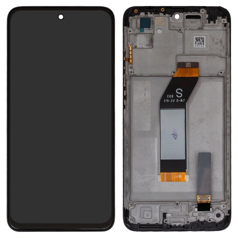 LCD compatible with Xiaomi Redmi 10 2022 , black, with frame, Original PRC  