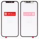Housing Glass G+OCA PRO compatible with iPhone 12, iPhone 12 Pro, (with OCA film, black)