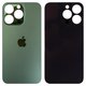Housing Back Cover compatible with iPhone 13 Pro, (green, no need to remove the camera glass, Original (PRC), alpine Green, big hole)