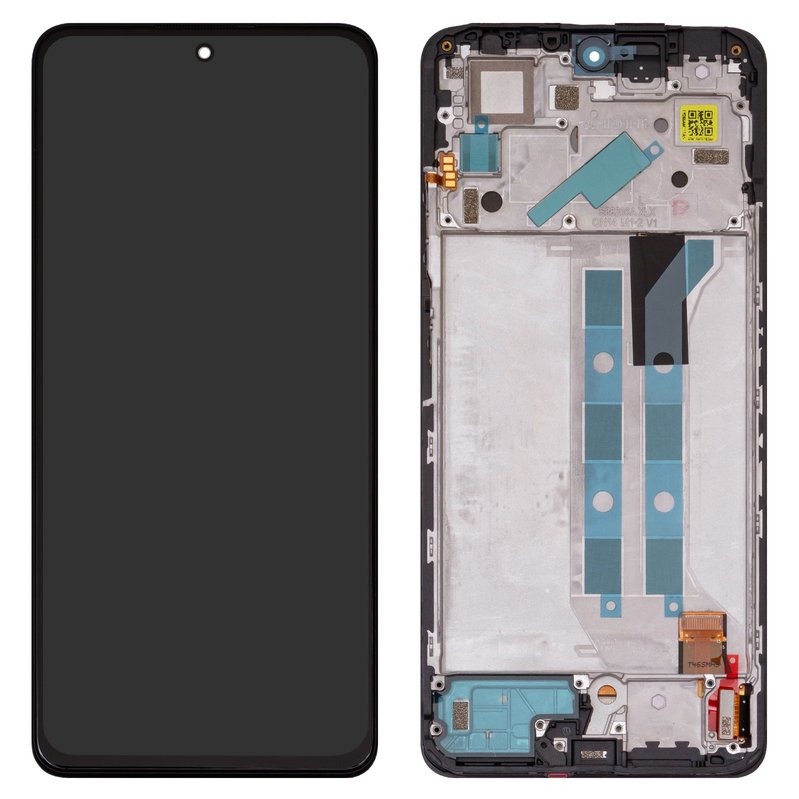 LCD compatible with Xiaomi Redmi Note 12 Pro 4G, (black, with frame ...