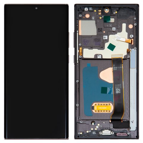 LCD compatible with Samsung N985F Galaxy Note 20 Ultra, black, with frame, High Copy, OLED  