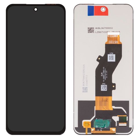 LCD compatible with ZTE Blade V70, Blade V70 Design, Nubia V70, Nubia V70 Design, black, without frame, High Copy, 15 3260A 14821 51 