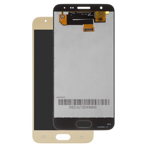 LCD compatible with Samsung G570F DS Galaxy J5 Prime, golden, without frame, Original PRC , original glass 