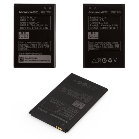 Battery BL214 compatible with Lenovo A316, A369i, Li ion, 3.7 V, 1300 mAh 
