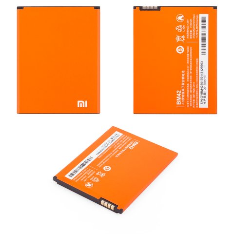 Battery BM42 compatible with Xiaomi Redmi Note, Li Polymer, 3.8 V, 3100 mAh, Original PRC , 2014712 