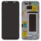 LCD compatible with Samsung G950 Galaxy S8, (silver, with frame, Original (PRC), arctic Silver, original glass)