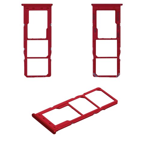 SIM Card Holder compatible with Samsung A125F Galaxy A12, red