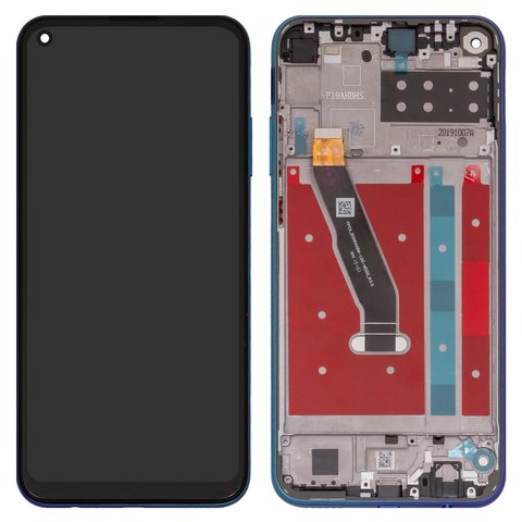 LCD compatible with Huawei P40 Lite E, Y7p, dark blue, with frame, Original PRC , aurora Blue, ART L28 ART L29 ART L29N