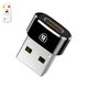 Adapter Baseus Mini, (USB type-A, USB type C, black, 5 A) #CAAOTG-01