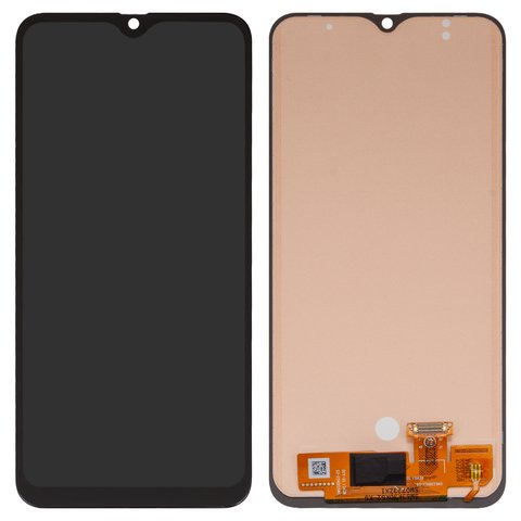 LCD compatible with Samsung A305 Galaxy A30, A505 Galaxy A50, A507 Galaxy A50s, black, with wide edge, with light adjustable, without frame, Copy, TFT