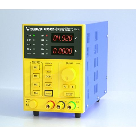 Laboratory Power Supply Mechanic M3005D+, single channel, pulse, up to 30 V, up to 5 A, LED indicators 
