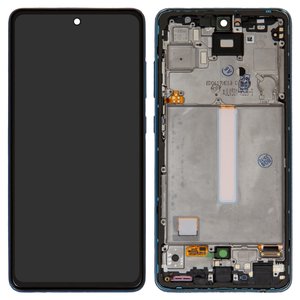 Дисплей для Samsung A525 Galaxy A52, A526 Galaxy A52 5G, синий, с рамкой, Original PRC 
