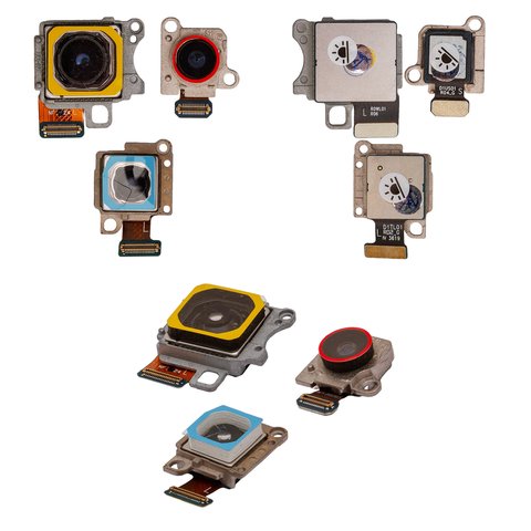 Camera compatible with Samsung S911 Galaxy S23, S916 Galaxy S23 Plus, main, refurbished, 3 pcs set, 50 MP, 12 MP, 10 MP