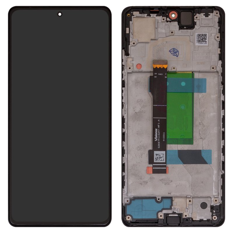 Ecran Complet Noir Redmi Note 12 Pro+ 5G (avec châssis) (ReLife